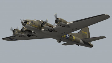Картинка авиация боевые+самолёты blender flying fortress b17 model