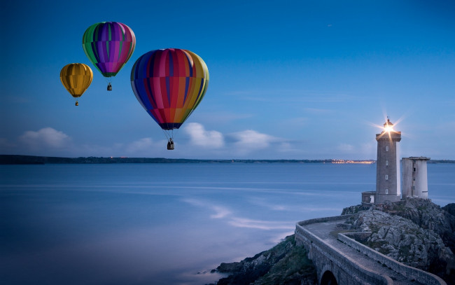 Обои картинки фото авиация, воздушные шары, воздушные, шары, маяк