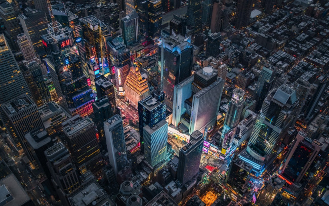 Обои картинки фото города, нью-йорк , сша, панорама, город, небоскребы, здания, дома