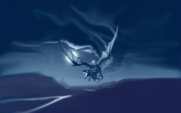 Картинка фэнтези драконы дракон полет