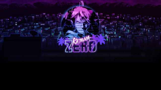 Обои картинки фото видео игры, katana zero, лицо, город