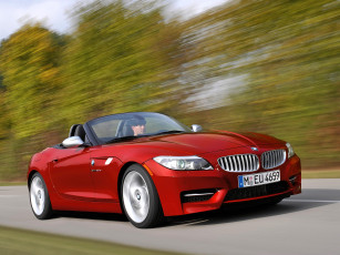 обоя bmw z, автомобили, bmw, красный, дорога, скорость