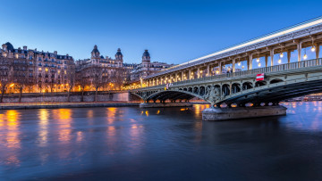 обоя pont de bir-hakeim, города, париж , франция, pont, de, bir-hakeim