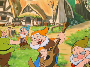 Картинка мультфильмы snow white and the seven dwarfs disney гномы