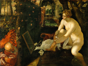 Картинка tintoretto suzanne au bain рисованные
