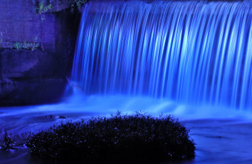 Картинка природа водопады вода синий