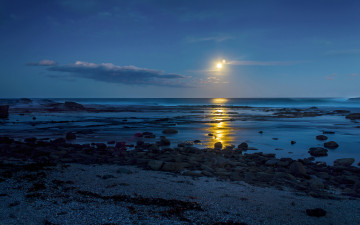 Картинка природа восходы закаты море камни берег
