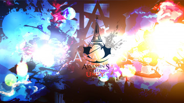 Картинка assassin`s+creed+unity видео+игры -+assassin`s+creed+unity логотип фон