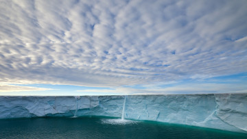 обоя природа, айсберги и ледники, ледник, водопад, норвегия
