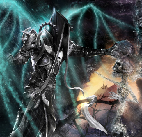 Обои картинки фото видео игры, diablo iii,  reaper of souls, дьявол, арт, скелет, череп