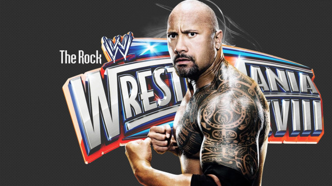 Обои картинки фото спорт, wwe, rock, www