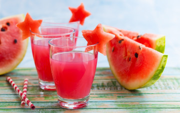 Картинка еда напитки +сок water melon арбуз ломтики сок