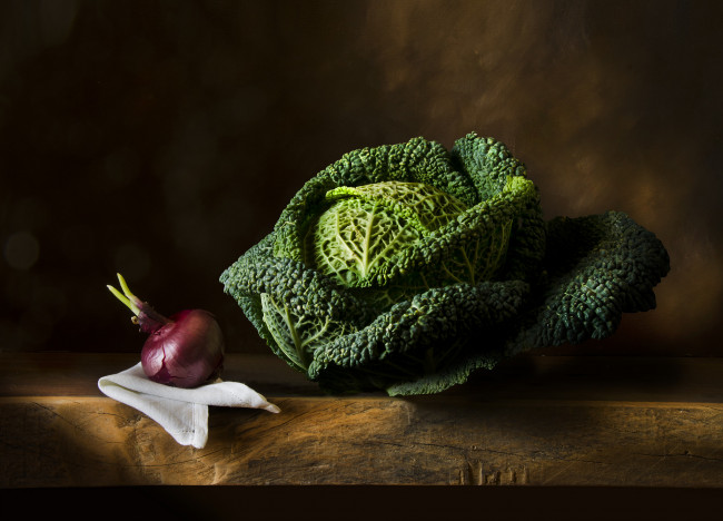 Обои картинки фото еда, овощи, капуста, лук