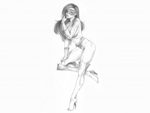 Картинка рисованное комиксы маска взгляд фон девушка