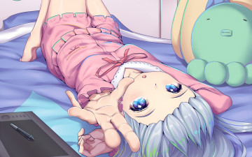 Картинка аниме eromanga-sensei девушка фон взгляд