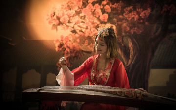 Картинка музыка -другое украшение инструмент азиатка девушка