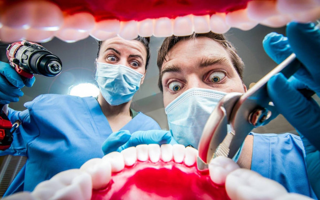 Обои картинки фото юмор и приколы, зубы, стоматологи