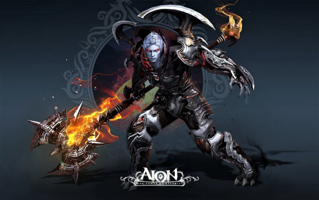 Обои картинки фото видео игры, aion,  the tower of eternity, воин, эльф, оружие