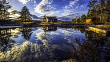 обоя ringerike, norway, города, - здания,  дома
