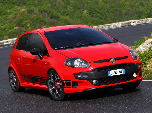 Обои картинки фото abarth, punto, evo, 2010, автомобили, fiat