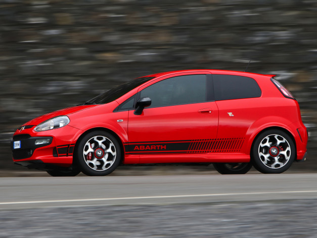 Обои картинки фото abarth, punto, evo, 2010, автомобили, fiat