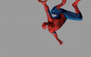 Картинка Человек паук рисованные комиксы повис наверху spider-man Человек-паук man spider