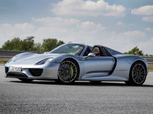 обоя автомобили, porsche, spyder, 918, 2014г