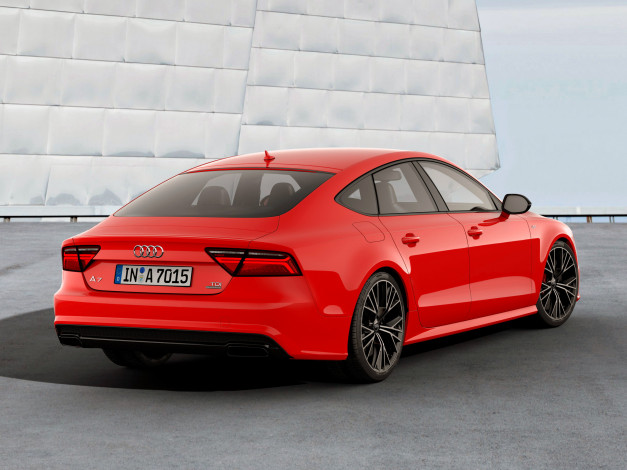 Обои картинки фото автомобили, audi, красный, 2014г, competition, tdi, 3-0, sportback, a7