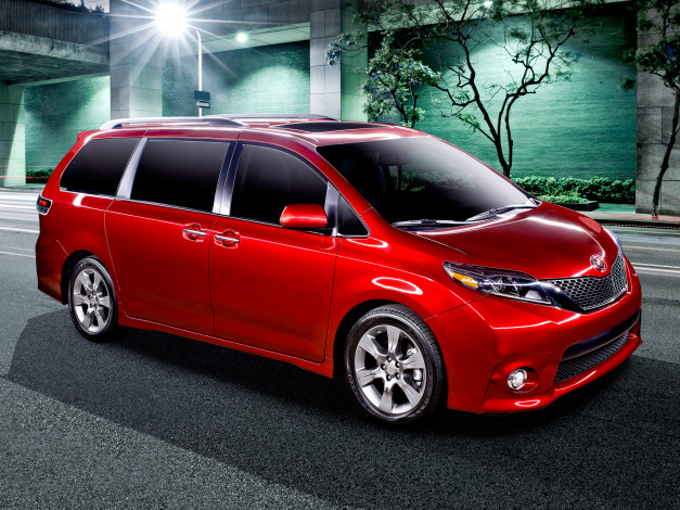 Обои картинки фото автомобили, toyota, se, sienna, 2015г