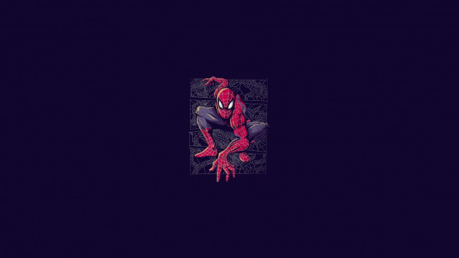 Обои картинки фото рисованное, минимализм, spider, man