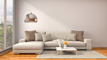 обоя 3д графика, реализм , realism, дизайн, диван, интерьер, подушки, окно, модерн