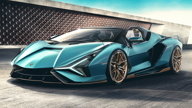 Обои картинки фото lamborghini sian roadster 2020, автомобили, lamborghini, sian, roadster, 2020, крутой, классный, итальянский, парень, с, изюминкой