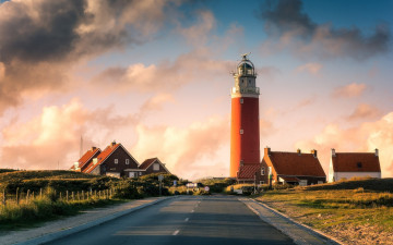 обоя eierland lighthouse, netherlands, природа, маяки, eierland, lighthouse