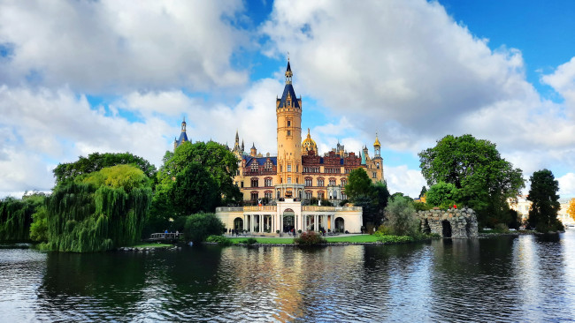 Обои картинки фото schwerin castle, germany, города, замок шверин , германия, schwerin, castle