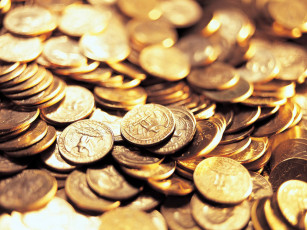 обоя разное, золото, купюры, монеты