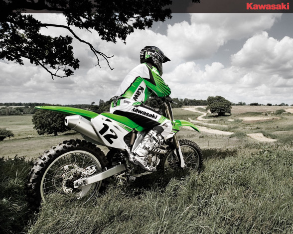 Обои картинки фото kawasaki, kx, 450, спорт, мотокросс