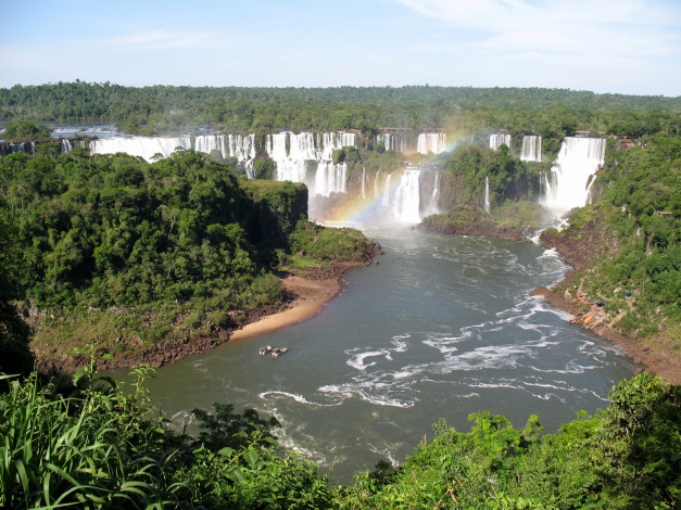 Обои картинки фото водопaды, игуасy, бразилия, природа, водопады