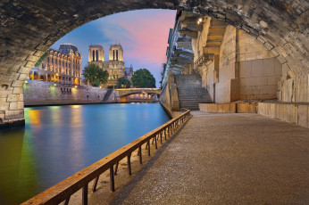 Картинка paris города париж+ франция набережная река