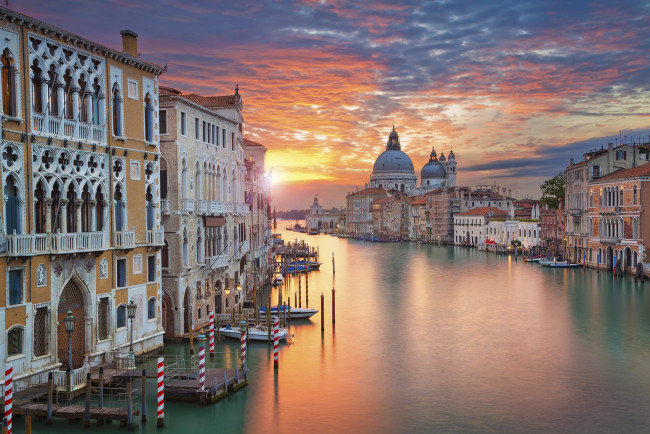 Обои картинки фото venice sunrise, города, венеция , италия, рассвет