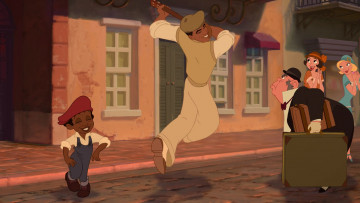 Картинка мультфильмы the+princess+and+the+frog мальчик парень танец слуга девушки