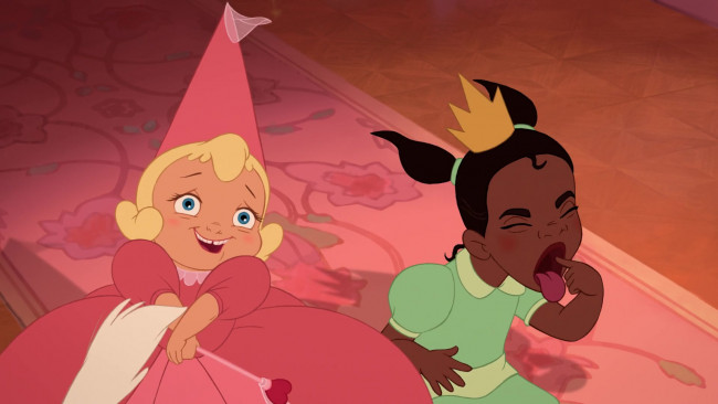 Обои картинки фото мультфильмы, the princess and the frog, корона, девочки