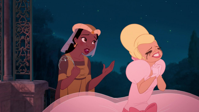 Обои картинки фото мультфильмы, the princess and the frog, принцесса, девушка, подруга, просьба