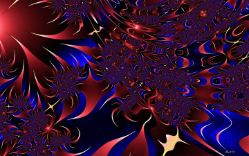 Картинка 3д+графика фракталы+ fractal цвет фон узор