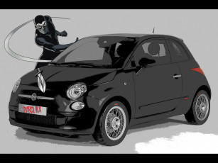 Картинка 2009 studiotorino fiat 500 diabolika автомобили рисованные