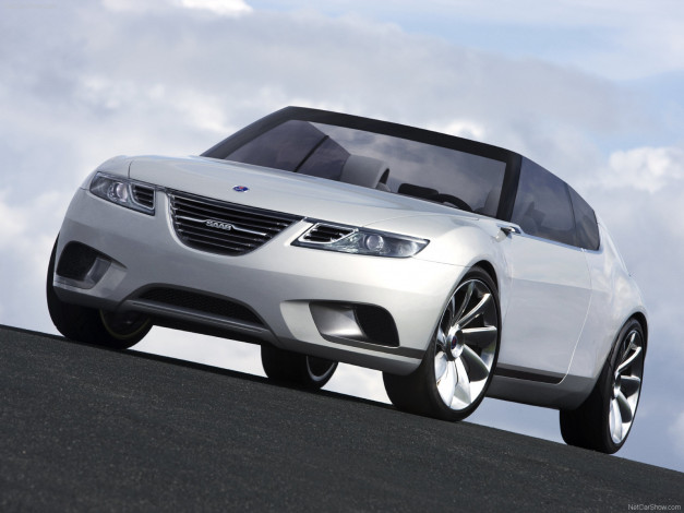 Обои картинки фото saab, air, biohybrid, concept, 2008, автомобили