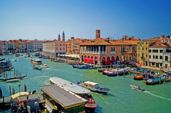 Картинка города венеция италия дома канал вода