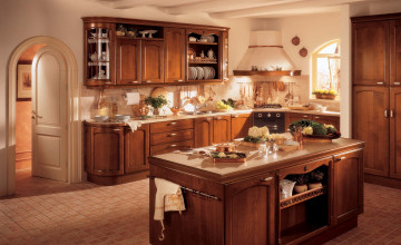 Картинка интерьер кухня посуда плита продукты стол