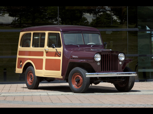 Обои картинки фото 1949, willys, jeep, station, wagon, автомобили
