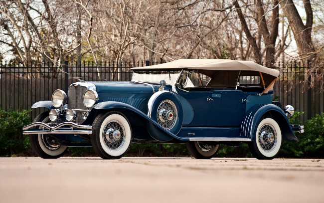 Обои картинки фото blue, convertible, duesenberg, автомобили, классика, стиль, ретро