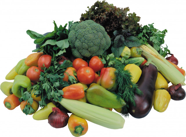 Обои картинки фото еда, овощи, помидоры, баклажаны, перец, капуста